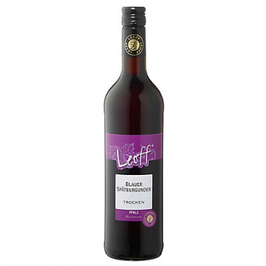 Leoff BlauerSpätburgunder Rotwein QBA trocken 12 x0,75l Flaschen - Vinodeal