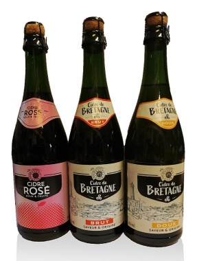 Cidre de Bretagne - Probierpaket- 3 Sorten- Apfelwein Frankreich-Top-Prsent!!!