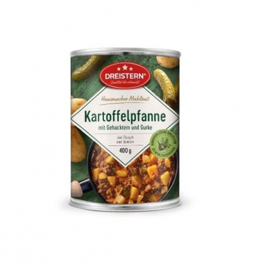 Dreistern Hausmachermahlzeit Kartoffelpfanne mit Gehacktem+Gurke 400gr Dose