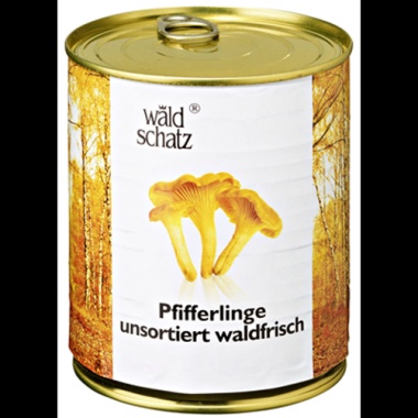 Waldschatz Pfifferlinge unsortiert Waldfrisch 850 ml Dose