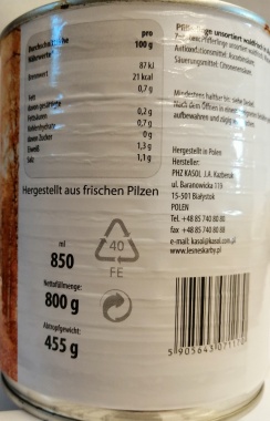 Waldschatz Pfifferlinge unsortiert Waldfrisch 850 ml Dose