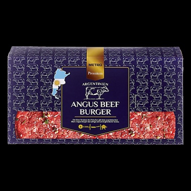 Premium Angus Beef Burger tiegefroren, 6 Stück à 200 g - 1,2 kg Packung