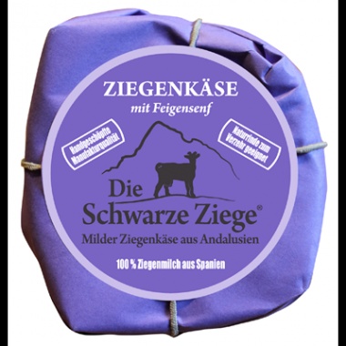 3x180gr Andalusischer Ziegenkse (Schwarze Ziege)mit Affinationen Trffell, Olivenl+Feigensenf