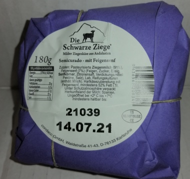 3x180gr Andalusischer Ziegenkse (Schwarze Ziege)mit Affinationen Trffell, Olivenl+Feigensenf