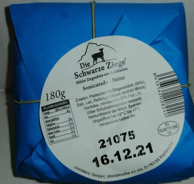 3x180gr Andalusischer Ziegenkäse (Schwarze Ziege)mit Affinationen, Madagasskarpfeffer,Kräuter+Natur
