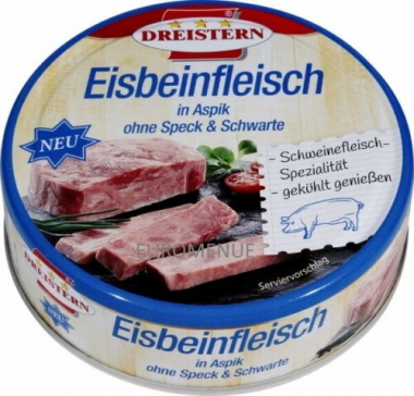 Dreistern Eisbeinfleisch in Aspik ohne Speck & Schwarte 4x200g
