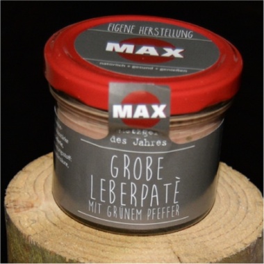 Max Metzger Grobe Leberpaté mit grünen Pfeffer (100g Glas)