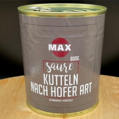 Max-MetzgerHofer Saure Kutteln nach Hofer Art (800g Dose)-Ringpull-Dose