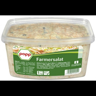 Popp Feinkost Farmersalat Gemsesalat mit Karotten, Sellerie & Porree  1 kg