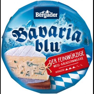 Bergader Bavaria blu Weichkäse mit Weiß- & Blauschimmel, 70 % Fett i. Tr. 1,2 kg Packung