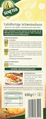 Senfter tafelfertiger Schweinshaxe  - 1 x 650 g Packung