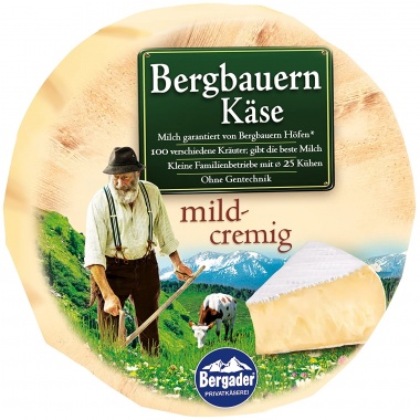 Bergader Weichkse Bergbauern  milder cremiger- 300 g Packung