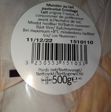 Französischer Weichkäse - ELSASS - Munster - Ermitage - 500 g