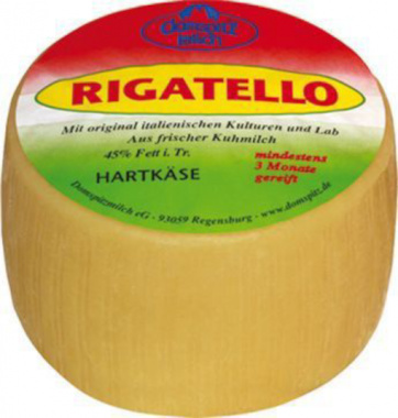 Domspitzmilch Rigatello Vimini Piccolo italienischer Hartkse, 45% Fett 1,5 kg Stcke