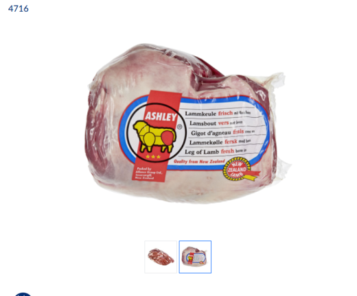 Neuseeländische Lammkeule mit Röhrenknochen roh, gekühlt - 1,6 kg