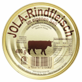 Jola-Rindfleisch im eigenen Saft mit Schweineschwarten 400gr Dose