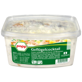 Popp Feinkost Geflügel-Cocktailsalat mit Ananas & Mandarinen mit Hühnerfleisch -1 kg Becher