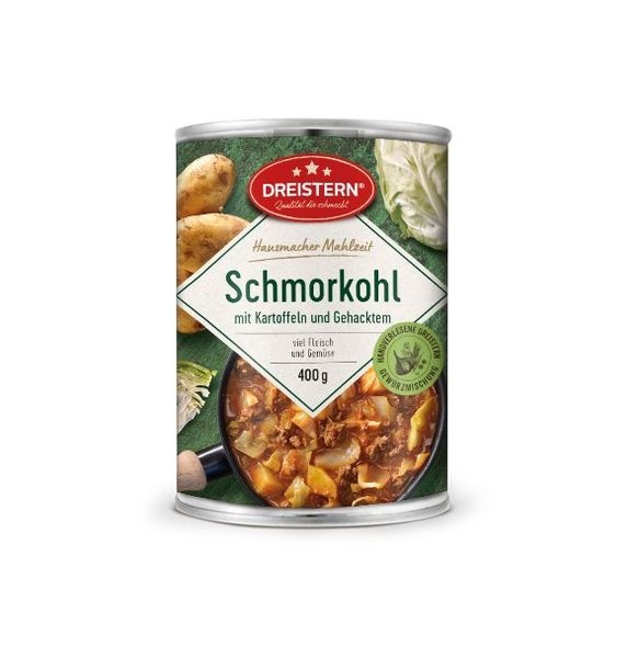 Dreistern Hausmachermahlzeit Schmorkohl mit Kartoffeln+Gehacktem 400gr ...