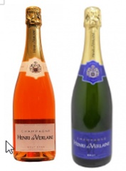Champagner-Präsent Henry de Verlaine Blanc + RoseChampagner Henr