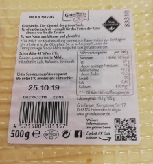 Grünländer Schnittkäse Mild & Nussig Natur - 500 g Packung