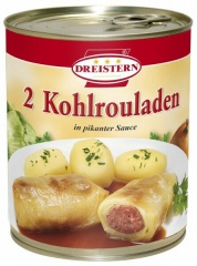 2 Kohlrouladen mit feiner Fleischfllung in pikanter Sauce 800gr Ring-Pulldose