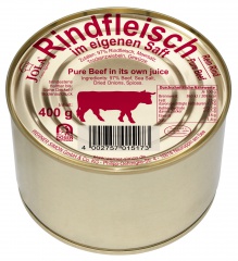 Jola Rindfleisch im eigenen Saft 97% pure Beef 400gr