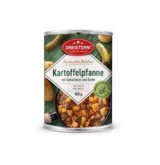 Dreistern Hausmachermahlzeit Kartoffelpfanne mit Gehacktem+Gurke 400gr Dose