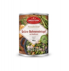 Dreistern Hausmacher Grne Bohneneintopf mit Rindfleisch 400gr Dose