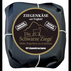 3x180gr Andalusischer Ziegenkse (Schwarze Ziege)mit Affinationen Trffell, Olivenl+Feigensenf