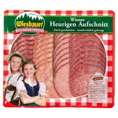 Wiesbauer Heurigen Aufschnitt Schwein/Rind in Scheiben DE - 1 x 180 g Packung