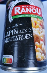Lapin (Kaninchen) aux deux moutardes et pâtes 400g - Monique Ranou - 2 x 400 g