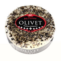 Olivet Poivre franzsischer Weichkse mit Pfeffer bedeckt, 45% Fett 250 g Packung